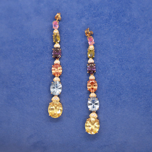 Orecchini multicolor lunghi