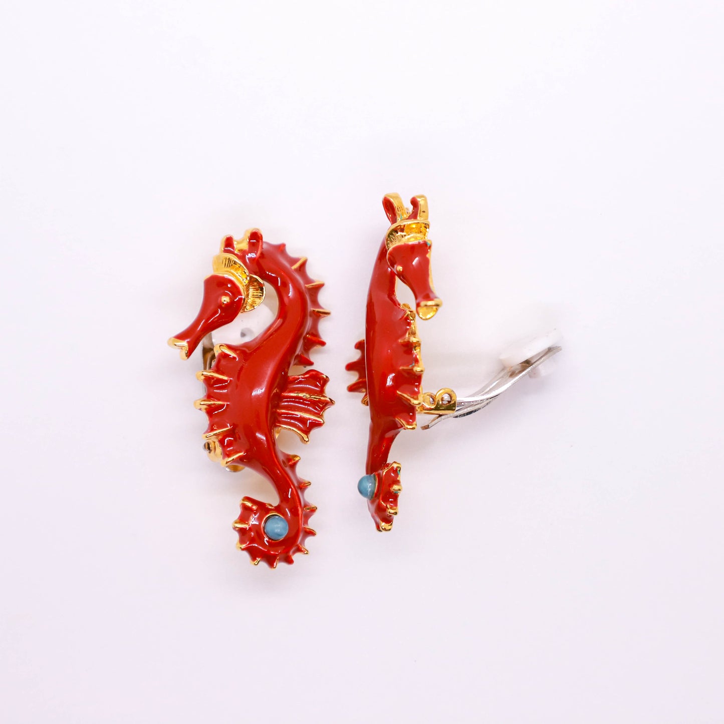 Orecchini ippocampo clips