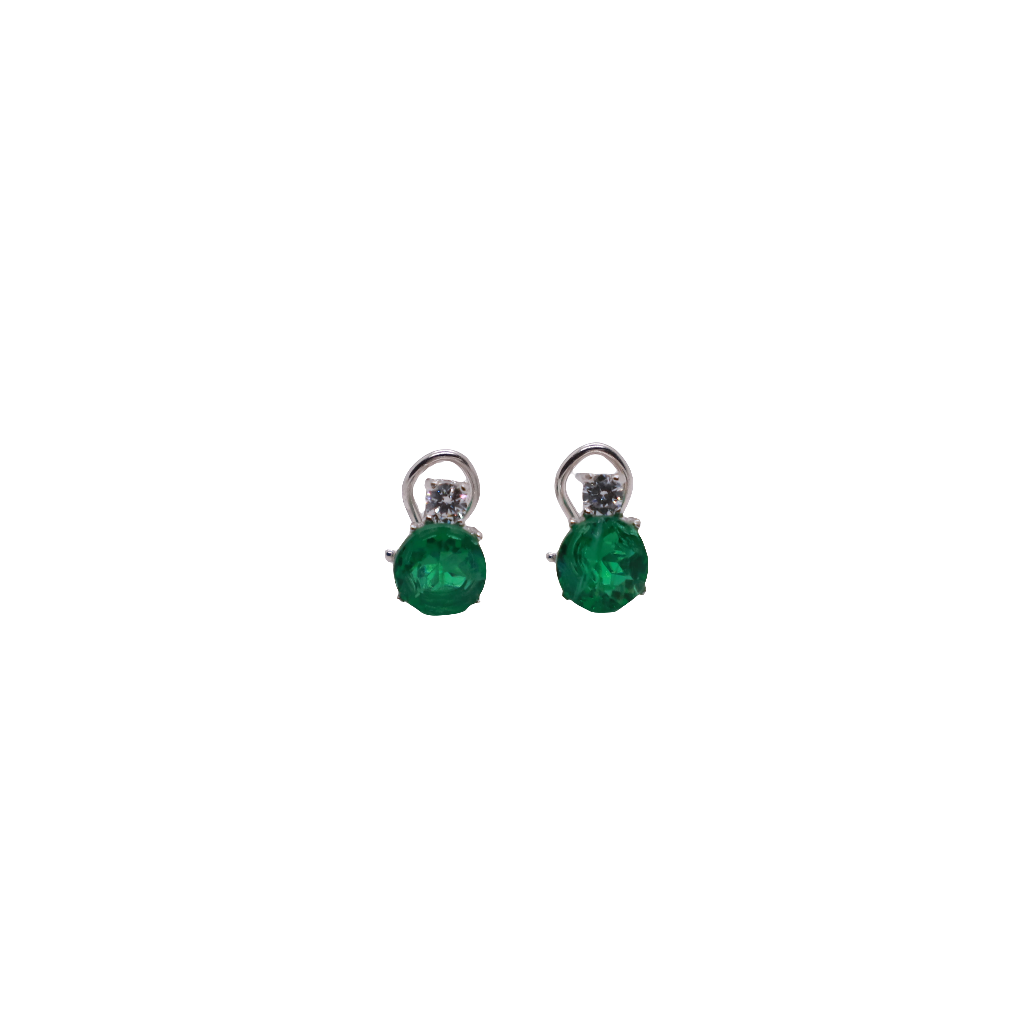 Orecchini buco/clips verdi